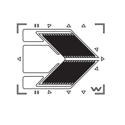 مقياس التوتر للشق V Rossetes Foil Strain Gauge HA-B سلسلة