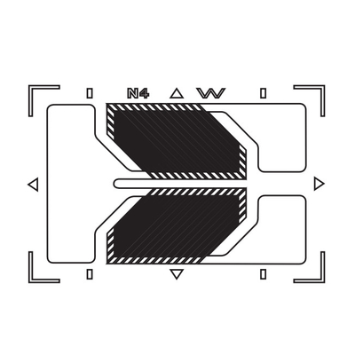 مقياس التوتر للشق V Rossetes Foil Strain Gauge HA-B سلسلة