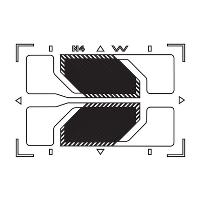 مقياس التوتر للشق V Rossetes Foil Strain Gauge HA-B سلسلة